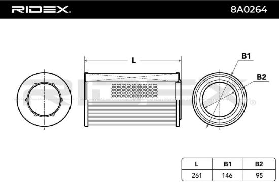 RIDEX 8A0264 Motor Luftfilter Filtereinsatz für FIAT BRAVO II (198) für LANCIA Bild RIDEX 8A0264 Motor Luftfilter Filtereinsatz für FIAT BRAVO II (198) für LANCIA