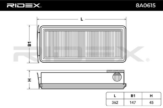 RIDEX 8A0615 Motor Luftfilter Umluftfilter für BMW 5 Touring (F11) 3 Touring Bild RIDEX 8A0615 Motor Luftfilter Umluftfilter für BMW 5 Touring (F11) 3 Touring