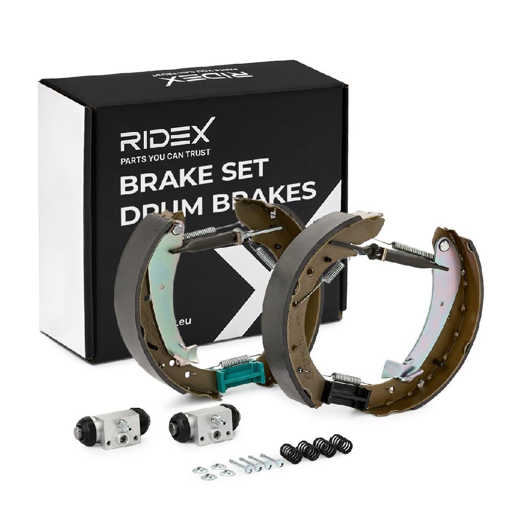 RIDEX Bremsenset Trommelbremse Bremsbacken Satz Hinten für CITROËN JUMPY Kasten