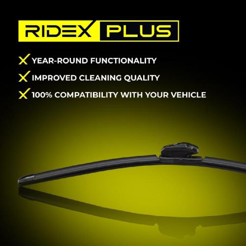 2x RIDEX PLUS Scheibenwischer Satz Wischerblätter Satz mit Spoiler Vorne Länge Bild 2x RIDEX PLUS Scheibenwischer Satz Wischerblätter Satz mit Spoiler Vorne Länge