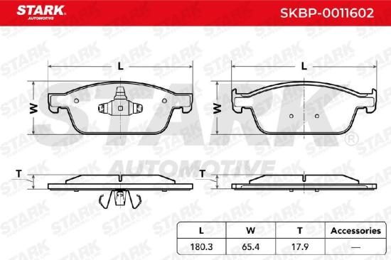 STARK Bremsbelagsatz Bremsbeläge Vorne für FORD FOCUS III Turnier Kuga Mk2 (DM2) Bild STARK Bremsbelagsatz Bremsbeläge Vorne für FORD FOCUS III Turnier Kuga Mk2 (DM2)