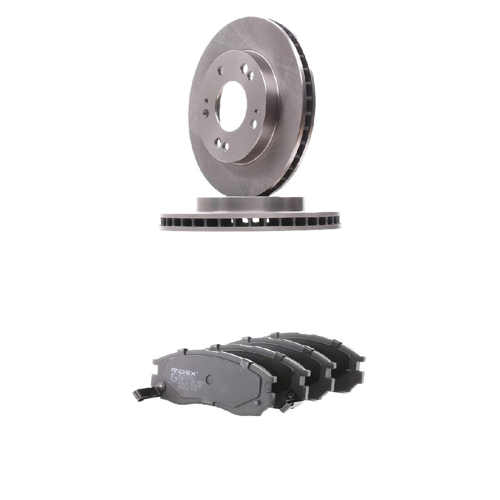 RIDEX Bremsenset Vorne Belüftet Ø256mm - Bremsscheiben und Beläge für MITSUBISHI