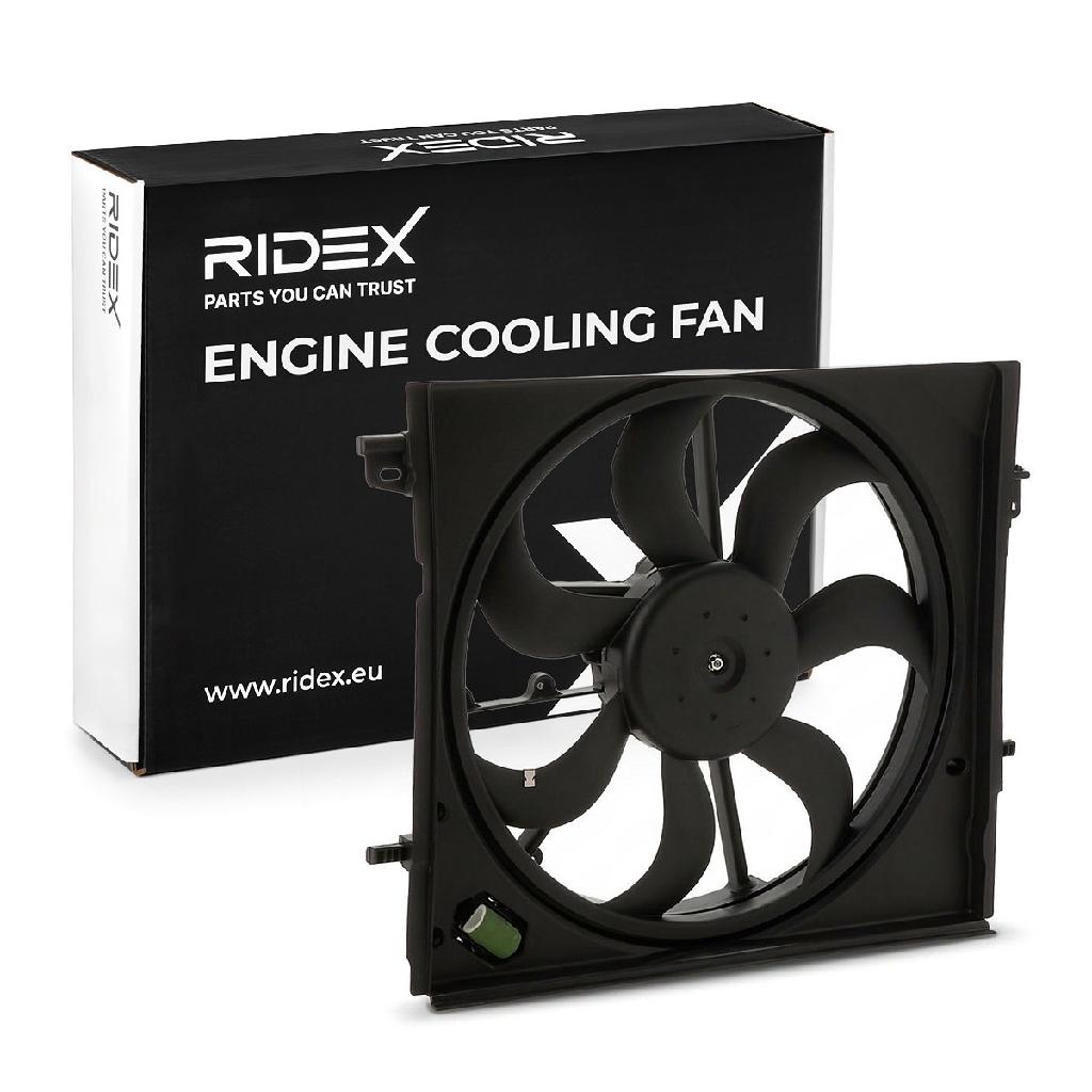 RIDEX 508R0154 Kühlerlüfter Lüfter Motorkühlung mit Halter für NISSAN Qashqai II
