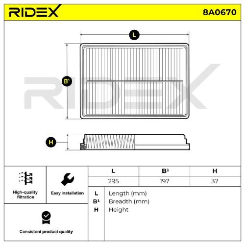 RIDEX 8A0670 Motor Luftfilter Umluftfilter für HYUNDAI SANTA FÉ II (CM) für KIA Bild RIDEX 8A0670 Motor Luftfilter Umluftfilter für HYUNDAI SANTA FÉ II (CM) für KIA