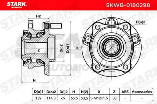 STARK SKWB-0180298 Radlagersatz pro 1 Rad für HYUNDAI Tucson (TL, TLE) Bild STARK SKWB-0180298 Radlagersatz pro 1 Rad für HYUNDAI Tucson (TL, TLE)