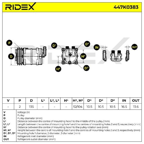 RIDEX A/C Kompressor für Klimaanlage Klimakompressor mit ID: DKS-158H PAG 46 mit Bild RIDEX A/C Kompressor für Klimaanlage Klimakompressor mit ID: DKS-158H PAG 46 mit