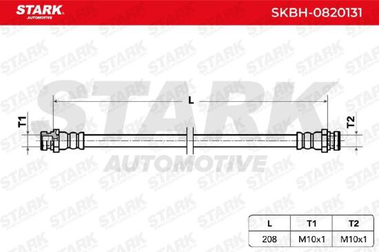 STARK Bremsschlauch SKBH-0820131 HINTEN BREMSSCHLÄUCHE Länge: 208mm Bild STARK Bremsschlauch SKBH-0820131 HINTEN BREMSSCHLÄUCHE Länge: 208mm