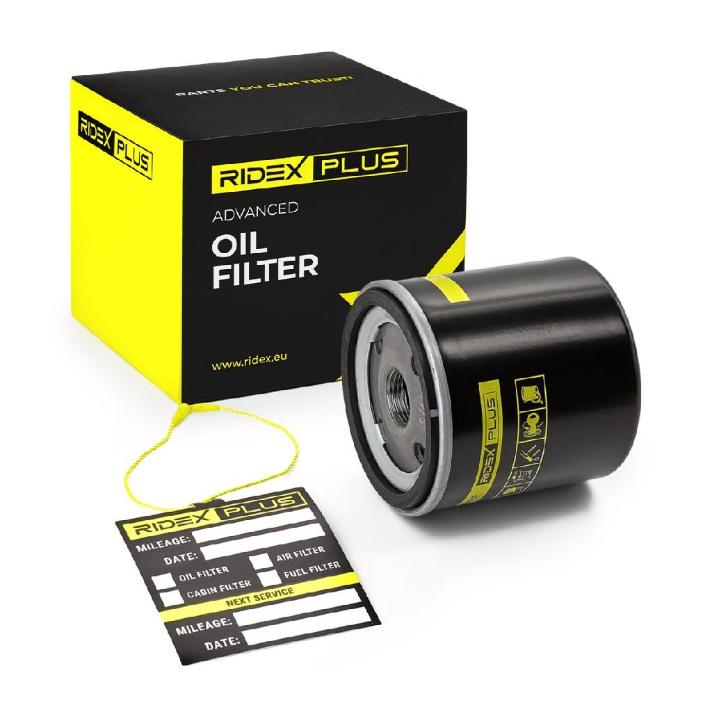 RIDEX PLUS Ölfilter Motorölfilter Anschraubfilter 7O0075P für FORD Kuga Mk2