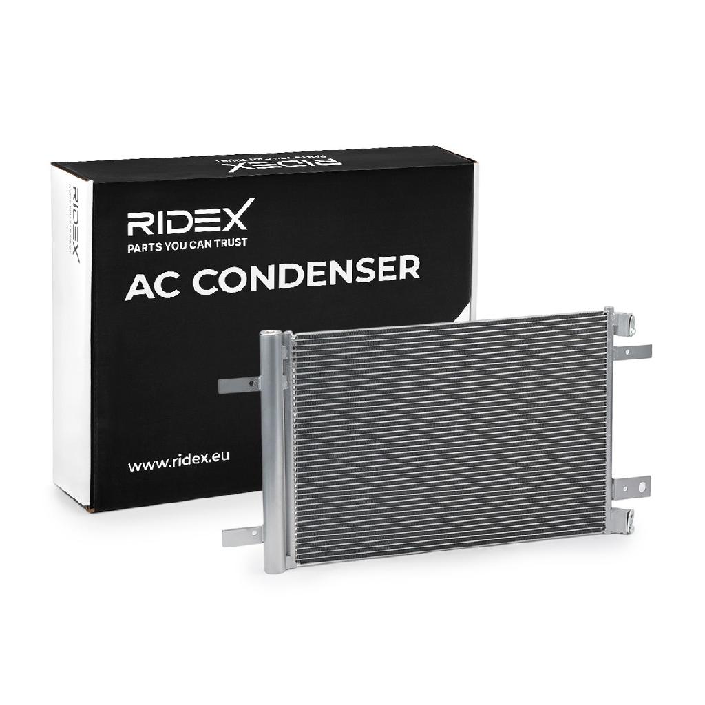 RIDEX 448C0237 Klimakondensator Klimaanlage Auto mit Trockner mit Dichtring