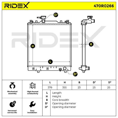 RIDEX 470R0266 Motorkühler / Wasserkühler für SUZUKI Alto (FF) für Bild RIDEX 470R0266 Motorkühler / Wasserkühler für SUZUKI Alto (FF) für