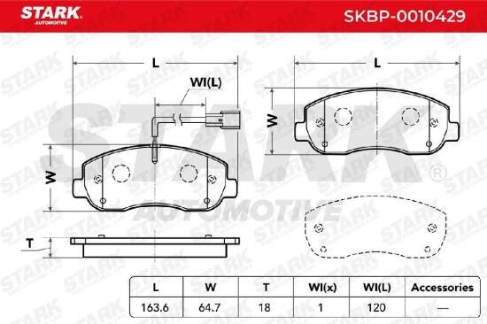 STARK Bremsbelagsatz Bremsbeläge Vorne für RENAULT Master 1II Kasten (FV) Bild STARK Bremsbelagsatz Bremsbeläge Vorne für RENAULT Master 1II Kasten (FV)