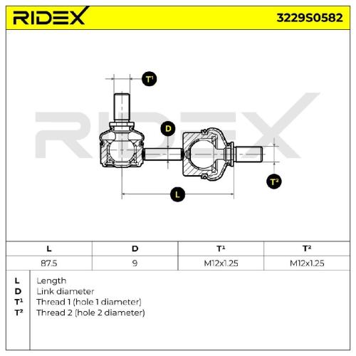 RIDEX 1x Koppelstange Stabilisator Hinten beidseitig für HYUNDAI ix35 für KIA Bild RIDEX 1x Koppelstange Stabilisator Hinten beidseitig für HYUNDAI ix35 für KIA
