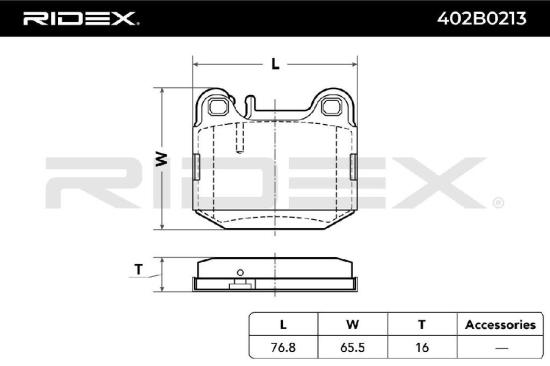 RIDEX Bremsbelagsatz Bremsbeläge Hinten passend für MERCEDES-BENZ M-Klasse Bild RIDEX Bremsbelagsatz Bremsbeläge Hinten passend für MERCEDES-BENZ M-Klasse