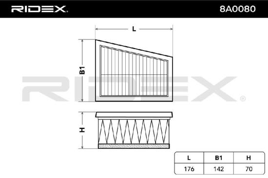 RIDEX 8A0080 Motor Luftfilter Filtereinsatz für VW TOURAN (1T1, 1T2) für BMW Bild RIDEX 8A0080 Motor Luftfilter Filtereinsatz für VW TOURAN (1T1, 1T2) für BMW
