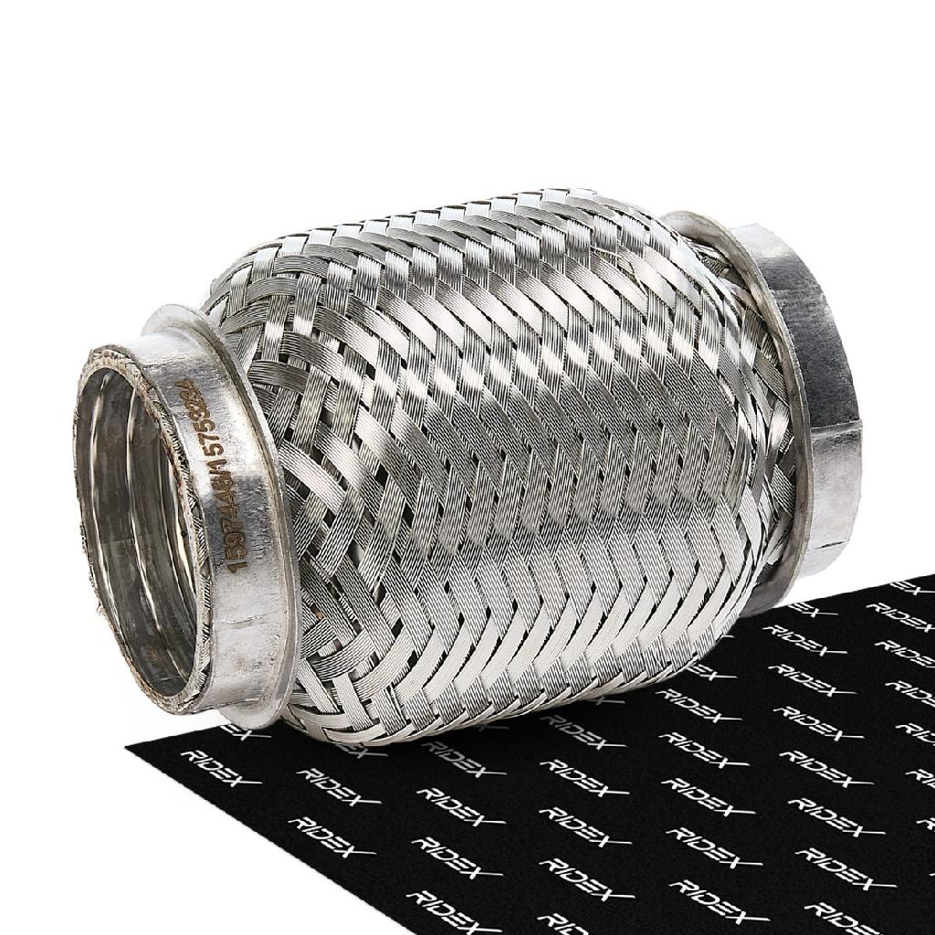 RIDEX Flexrohr Auspuff Abgasrohr Ø45mm 100mm Edelstahl 3971F0012 für VW POLO