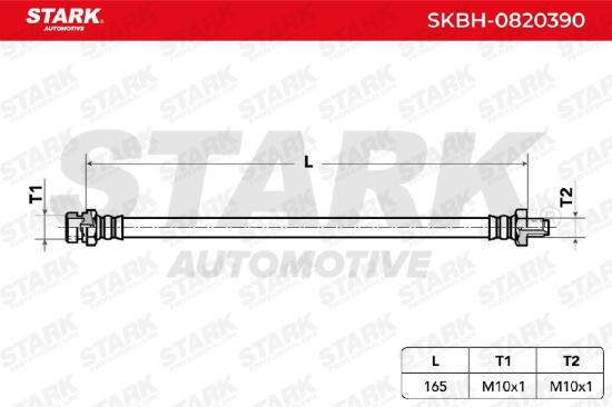 STARK Bremsschlauch SKBH-0820390 VORNE BREMSSCHLÄUCHE Länge: 165mm Bild STARK Bremsschlauch SKBH-0820390 VORNE BREMSSCHLÄUCHE Länge: 165mm