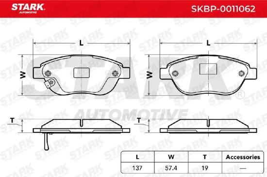 STARK Bremsbelagsatz Bremsbeläge Vorne für OPEL Corsa D Schrägheck (S07) Bild STARK Bremsbelagsatz Bremsbeläge Vorne für OPEL Corsa D Schrägheck (S07)