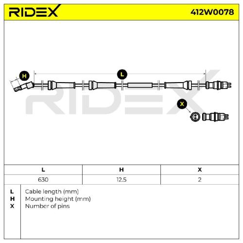 RIDEX ABS-Sensor 412W0078 Vorderachse Vorderachse beidseitig für RENAULT Bild RIDEX ABS-Sensor 412W0078 Vorderachse Vorderachse beidseitig für RENAULT
