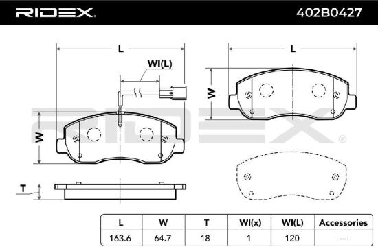 RIDEX Bremsbelagsatz Bremsbeläge Vorne für RENAULT Master 1II Kasten (FV) Bild RIDEX Bremsbelagsatz Bremsbeläge Vorne für RENAULT Master 1II Kasten (FV)