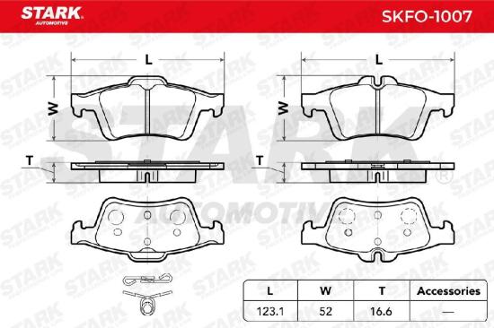STARK Bremsbelagsatz Bremsbeläge Hinten für FORD FOCUS III Turnier Kuga Mk2 Bild STARK Bremsbelagsatz Bremsbeläge Hinten für FORD FOCUS III Turnier Kuga Mk2