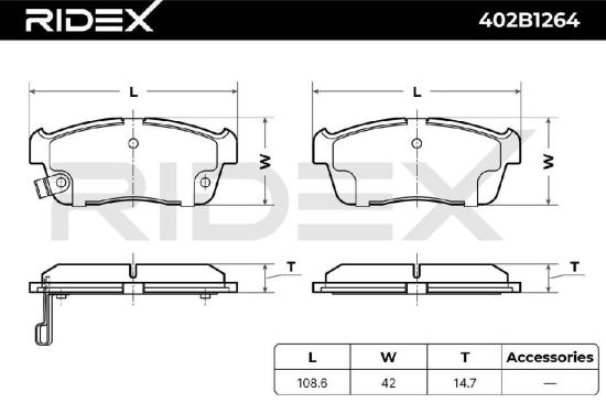 RIDEX Bremsbelagsatz Bremsbeläge Vorne für CITROËN C-Zero Schrägheck für SUZUKI Bild RIDEX Bremsbelagsatz Bremsbeläge Vorne für CITROËN C-Zero Schrägheck für SUZUKI