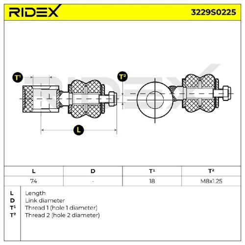 RIDEX 1x Koppelstange Stabilisator Vorne für VW Lupo (6X1, 6E1) POLO (6N2) Bild RIDEX 1x Koppelstange Stabilisator Vorne für VW Lupo (6X1, 6E1) POLO (6N2)