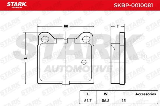 STARK Bremsbelagsatz Bremsbeläge Hinten für OPEL Corsa D Schrägheck (S07) Bild STARK Bremsbelagsatz Bremsbeläge Hinten für OPEL Corsa D Schrägheck (S07)