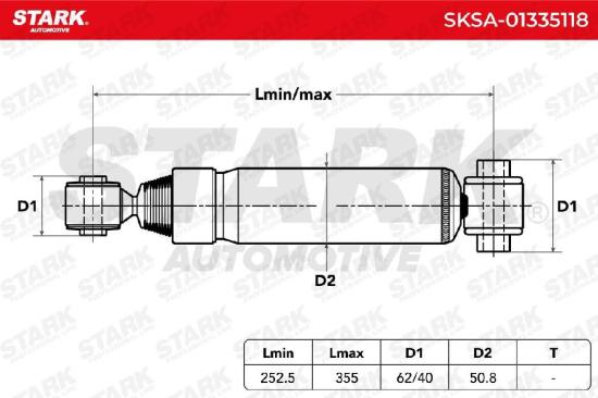 STARK SKSA-01335118 2x Stoßdämpfer Öldruck Hinten passend für PEUGEOT 00005206V8 Bild STARK SKSA-01335118 2x Stoßdämpfer Öldruck Hinten passend für PEUGEOT 00005206V8