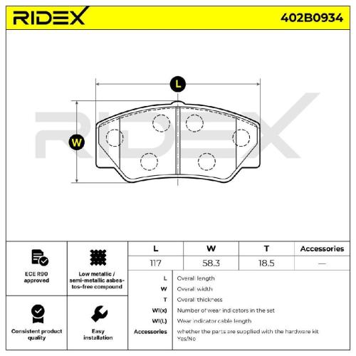 RIDEX Bremsbelagsatz Bremsbeläge Vorne für FORD TRANSIT Kasten (T) TRANSIT Bus Bild RIDEX Bremsbelagsatz Bremsbeläge Vorne für FORD TRANSIT Kasten (T) TRANSIT Bus