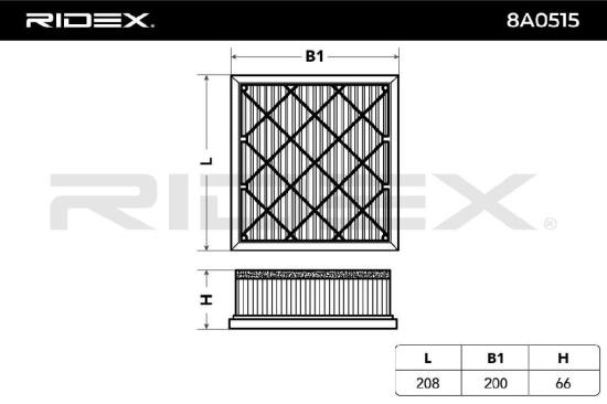 RIDEX 8A0515 Motor Luftfilter Umluftfilter mit integriertem Gitter mit Vorfilter Bild RIDEX 8A0515 Motor Luftfilter Umluftfilter mit integriertem Gitter mit Vorfilter