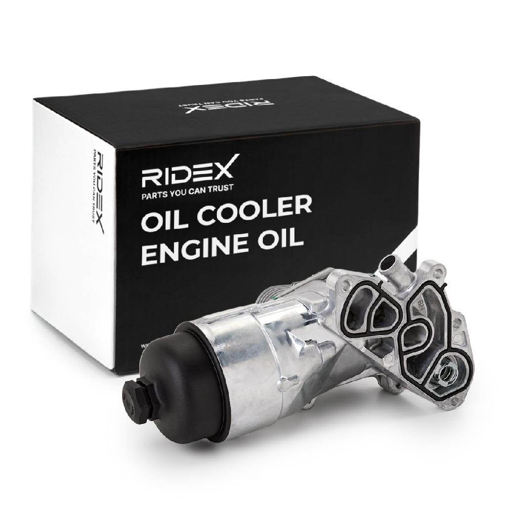 RIDEX 469O0116 Ölkühler Motoröl Kühler mit Ölfiltergehäuse mit Dichtungen mit