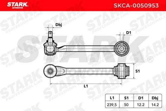 STARK SKCA-0050953 Lenker Radaufhängung Längslenker Rear für HONDA 52390S84A01 Bild STARK SKCA-0050953 Lenker Radaufhängung Längslenker Rear für HONDA 52390S84A01