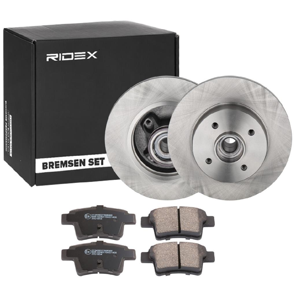 RIDEX Bremsenset Hinten Ø268mm - Bremsscheiben und Beläge für CITROËN