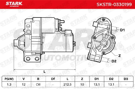 STARK Motor Starter/Anlasser 1,3kW für RENAULT Clio 1I (BB0/1/2, CB0/1/2) Bild STARK Motor Starter/Anlasser 1,3kW für RENAULT Clio 1I (BB0/1/2, CB0/1/2)
