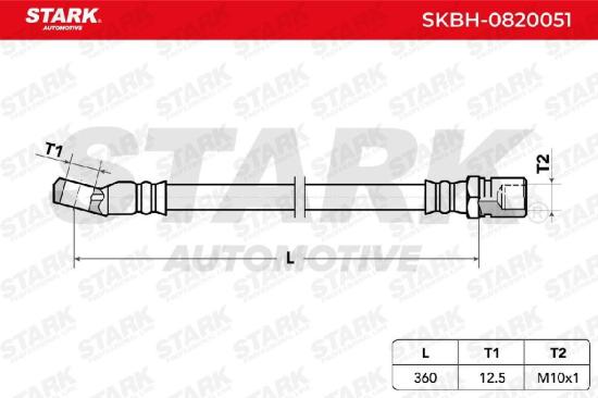 STARK Bremsschlauch SKBH-0820051 VORNE beidseitig HINTEN VORNE BREMSSCHLÄUCHE Bild STARK Bremsschlauch SKBH-0820051 VORNE beidseitig HINTEN VORNE BREMSSCHLÄUCHE