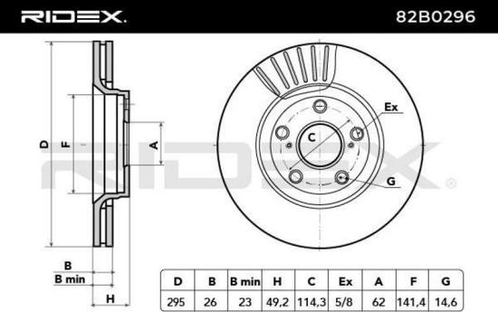 RIDEX 82B0296 2x Bremsscheiben Vorne Ø294,7mm Belüftet für TOYOTA AURIS Bild RIDEX 82B0296 2x Bremsscheiben Vorne Ø294,7mm Belüftet für TOYOTA AURIS