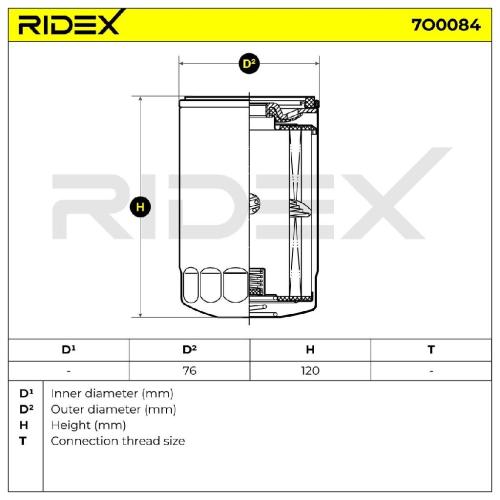 RIDEX Ölfilter Motorölfilter Anschraubfilter 7O0084 für FORD Focus II Schrägheck Bild RIDEX Ölfilter Motorölfilter Anschraubfilter 7O0084 für FORD Focus II Schrägheck