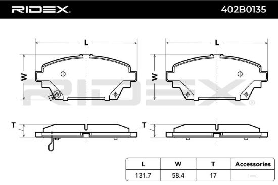 RIDEX Bremsbelagsatz Bremsbeläge Vorne für NISSAN ALMERA TINO (V10) für HONDA Bild RIDEX Bremsbelagsatz Bremsbeläge Vorne für NISSAN ALMERA TINO (V10) für HONDA