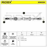 RIDEX Bremsschlauch 83B0395 VORNE beidseitig BREMSSCHLÄUCHE für BMW 3 Touring