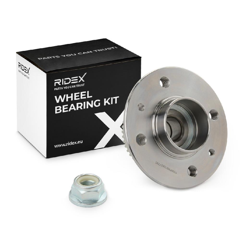 RIDEX 654W0218 Radlagersatz pro 1 Rad Hinten beidseitig für RENAULT KANGOO