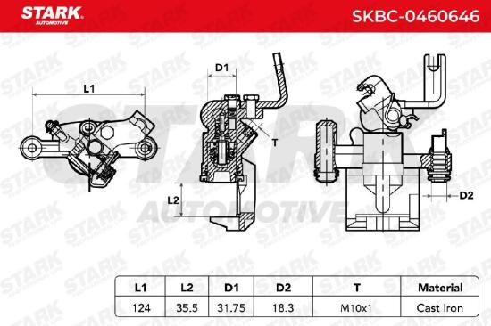 STARK SKBC-0460646 Bremssattel Bremszange Hinten links für MAZDA MX-5 II (NB) Bild STARK SKBC-0460646 Bremssattel Bremszange Hinten links für MAZDA MX-5 II (NB)