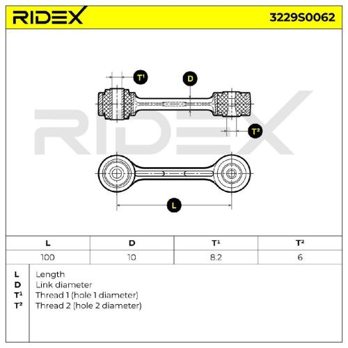 RIDEX 1x Koppelstange Stabilisator Hinten beidseitig für BMW 3 Limousine (E36) Bild RIDEX 1x Koppelstange Stabilisator Hinten beidseitig für BMW 3 Limousine (E36)