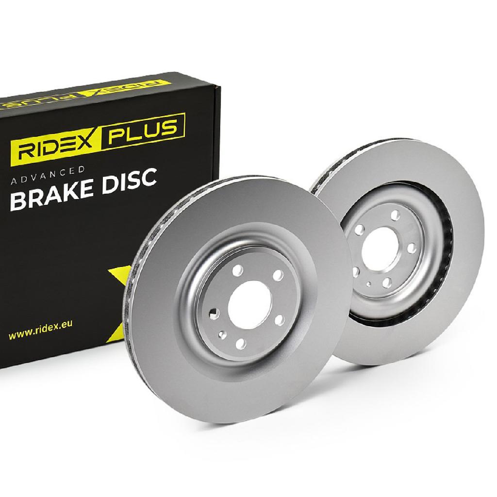 RIDEX PLUS 82B1755P 2x Bremsscheiben Hinten Ø350mm Belüftet für AUDI 40621