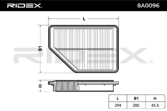 RIDEX 8A0096 Motor Luftfilter Filtereinsatz für HONDA CR-V III (RE) CR-V II (RD) Bild RIDEX 8A0096 Motor Luftfilter Filtereinsatz für HONDA CR-V III (RE) CR-V II (RD)