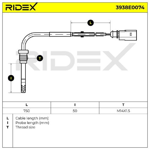 RIDEX 3938E0074 Abgastemperatursensor 2-Polig für AUDI A6 Avant (4F5, C6) Bild RIDEX 3938E0074 Abgastemperatursensor 2-Polig für AUDI A6 Avant (4F5, C6)