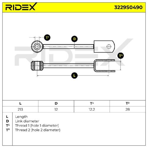 RIDEX 1x Koppelstange Stabilisator Hinten beidseitig passend für MERCEDES-BENZ Bild RIDEX 1x Koppelstange Stabilisator Hinten beidseitig passend für MERCEDES-BENZ