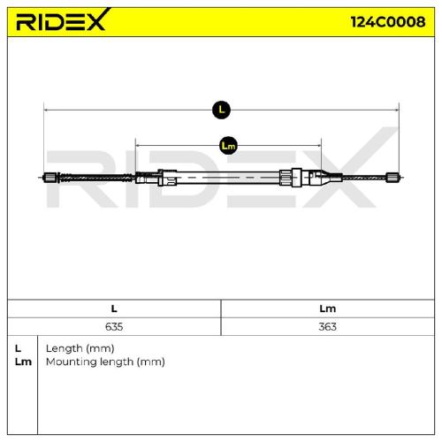 RIDEX Handbremsseil Hinten Links Rechts für VW Polo Coupe (86C, 80) Bild RIDEX Handbremsseil Hinten Links Rechts für VW Polo Coupe (86C, 80)
