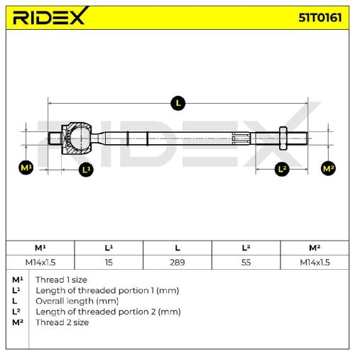 RIDEX Axialgelenk Spurstange Vorne beidseitig für FORD Fiesta Mk5 Schrägheck Bild RIDEX Axialgelenk Spurstange Vorne beidseitig für FORD Fiesta Mk5 Schrägheck
