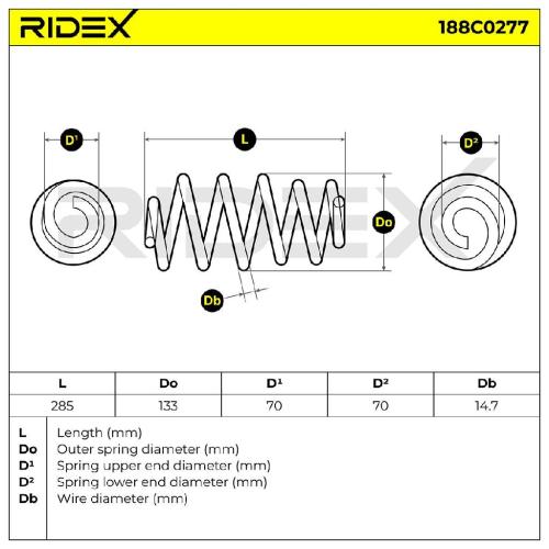 RIDEX 188C0277 2x Federn Fahrwerksfedern Hinten für AUDI A4 Avant (8ED, B7) Bild RIDEX 188C0277 2x Federn Fahrwerksfedern Hinten für AUDI A4 Avant (8ED, B7)