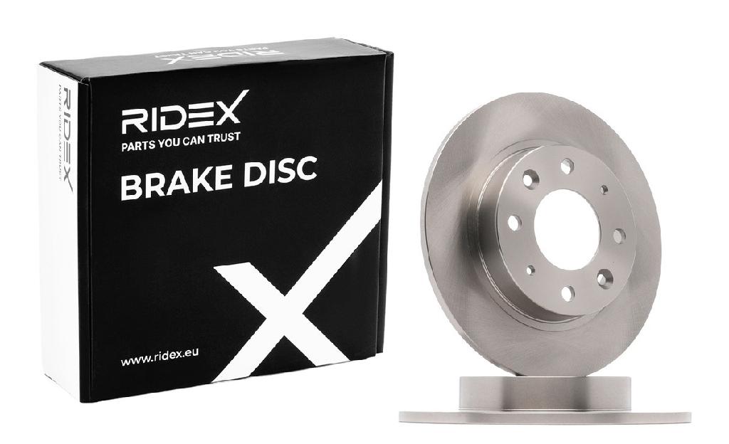 RIDEX 82B0244 2x Bremsscheiben Hinten Ø261mm voll für KIA CARENS II (FJ)